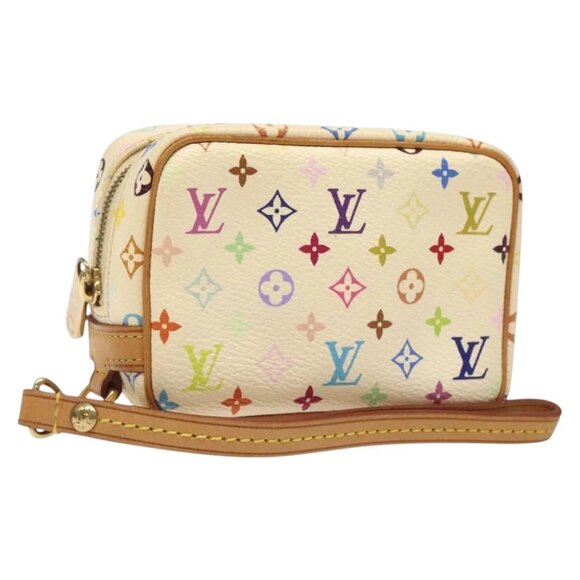 LOUIS VUITTON Monogram Multicolor Trousse Wapity Pouch White M58033 Auth MX041V - Picture 1 of 16
